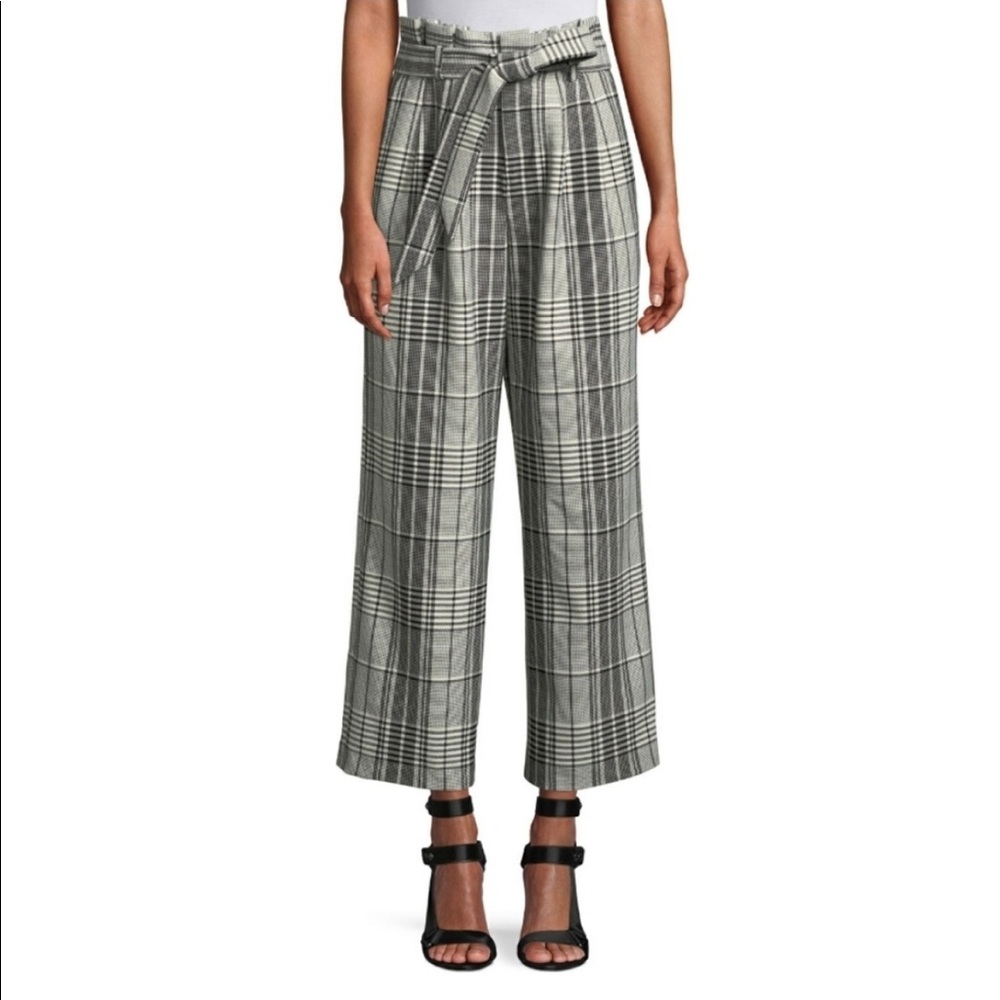 Alice + Olivia Farrell Paper Bag Wool Blend Pants